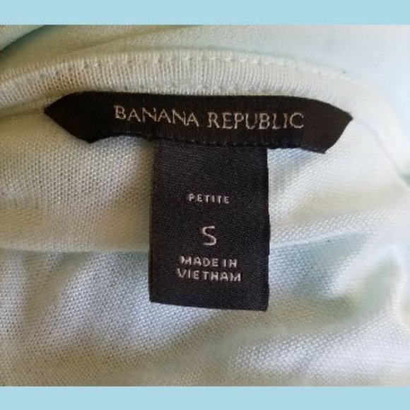 BANANA REPUBLIC Aqua Top Small Petite SP - Picture 3 of 3